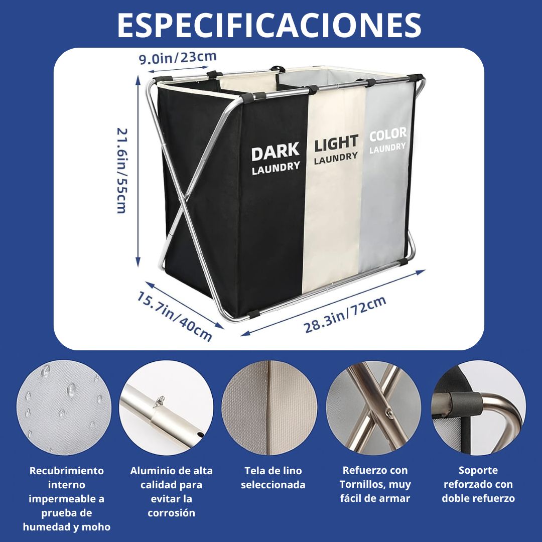CESTA DE ROPA SUCIA "CLEANING TOTAL"